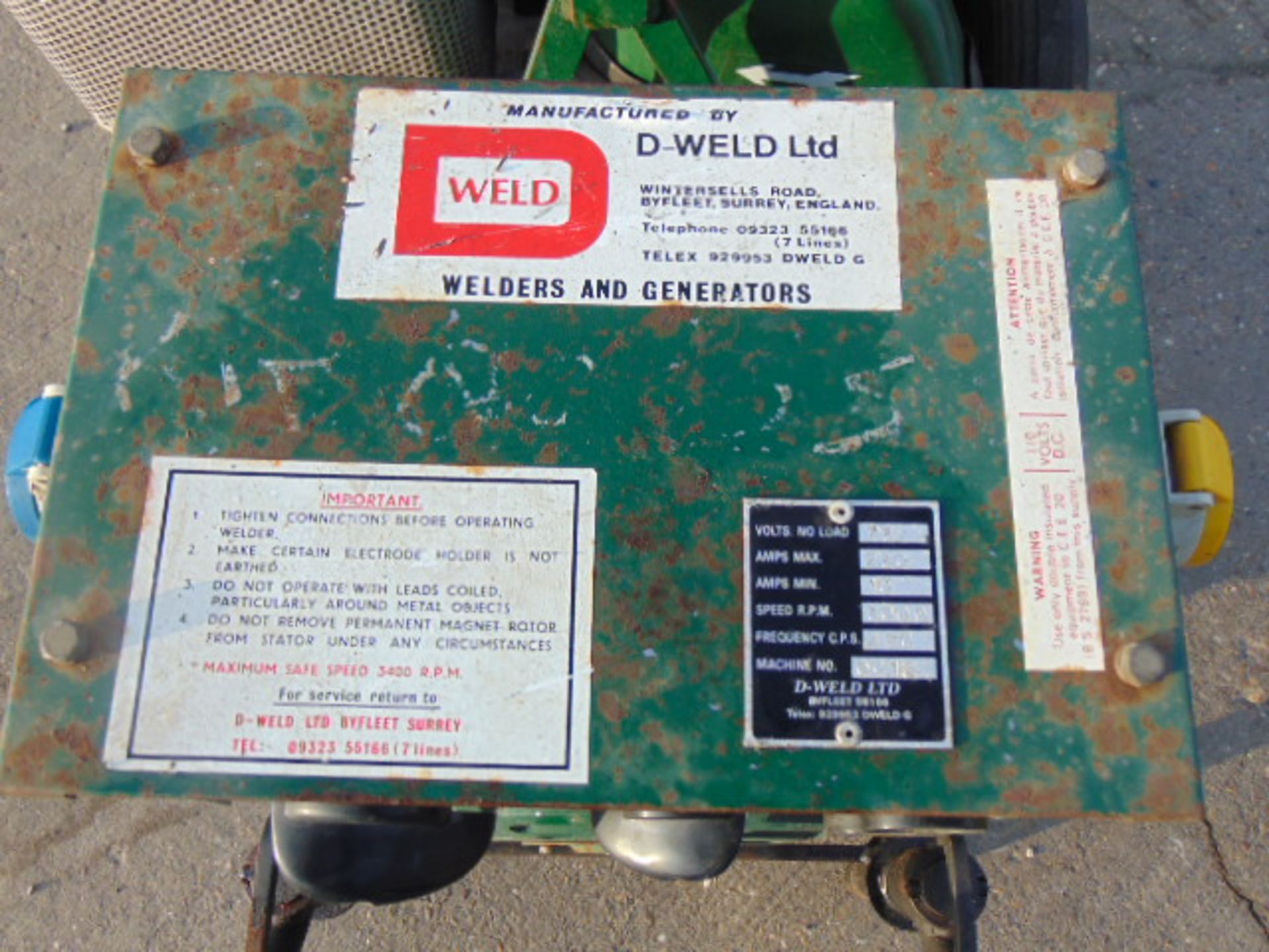 D Weld Portable Diesel Welder - Image 6 of 17