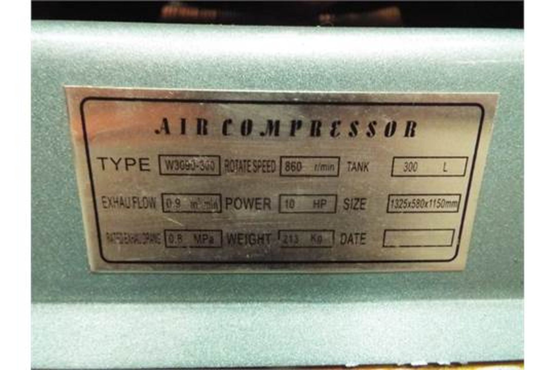 Unused Panerise PW3090A-300 10HP Air Compressor - Image 11 of 13