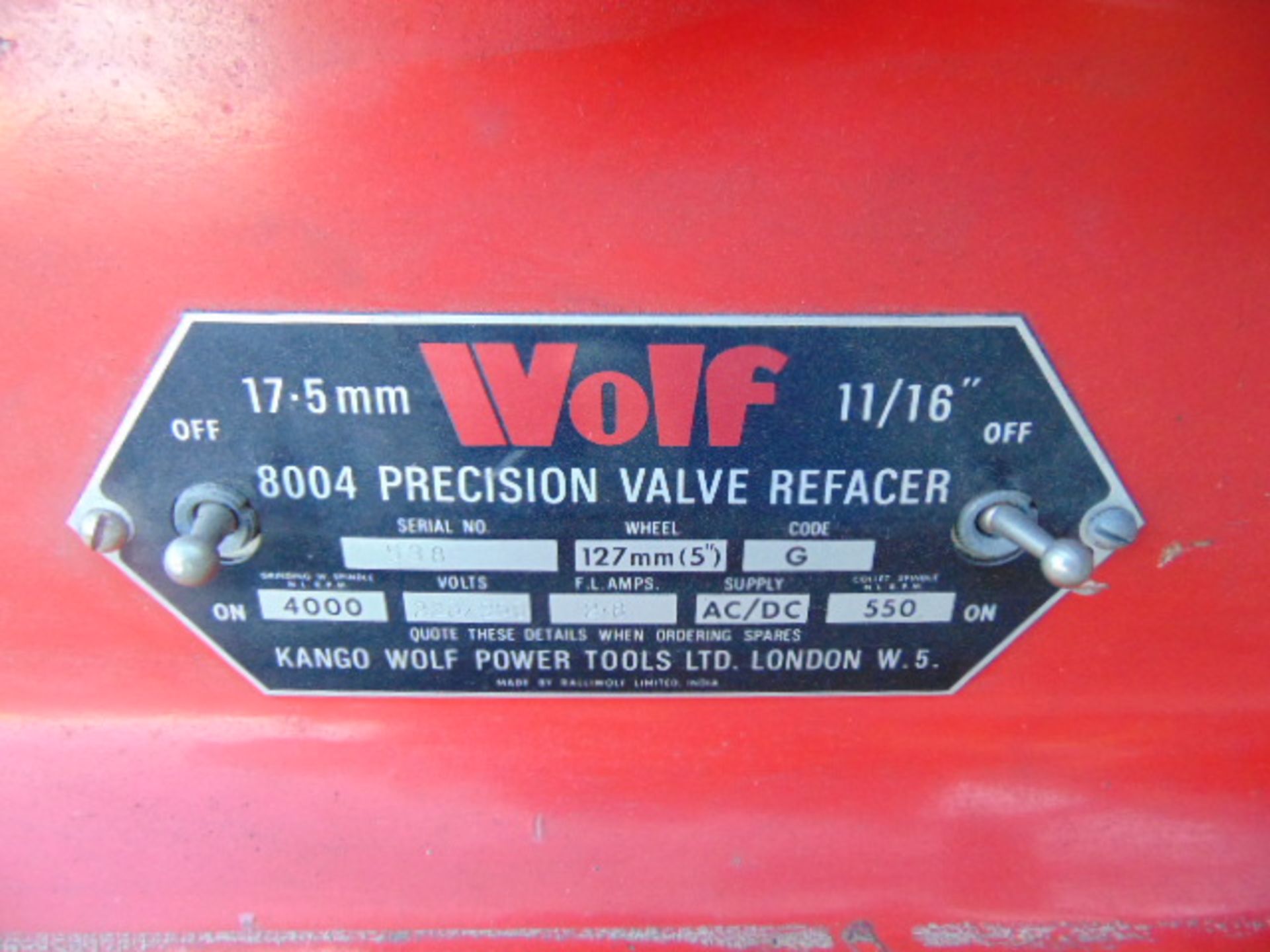 Kango Wolf Precision Valve Refacer / Grinder - Image 10 of 10