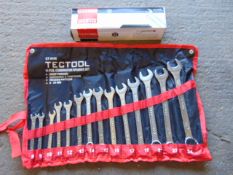 14pc Metric Combination Spanner Set 8mm to 24mm Wrench in Tool Roll