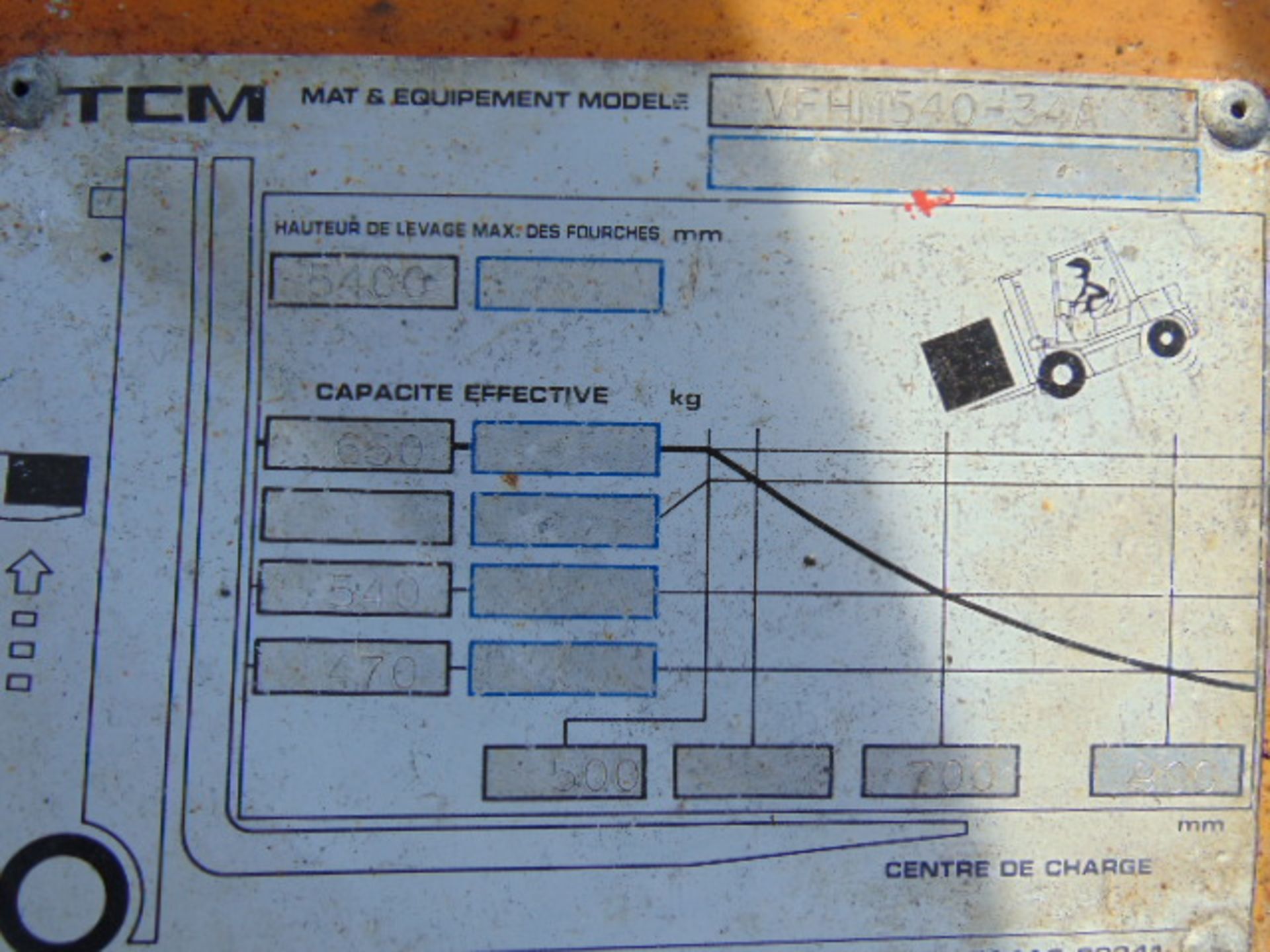 TCM VFHM 540-34A Counter Balance Diesel Forklift - Image 19 of 20