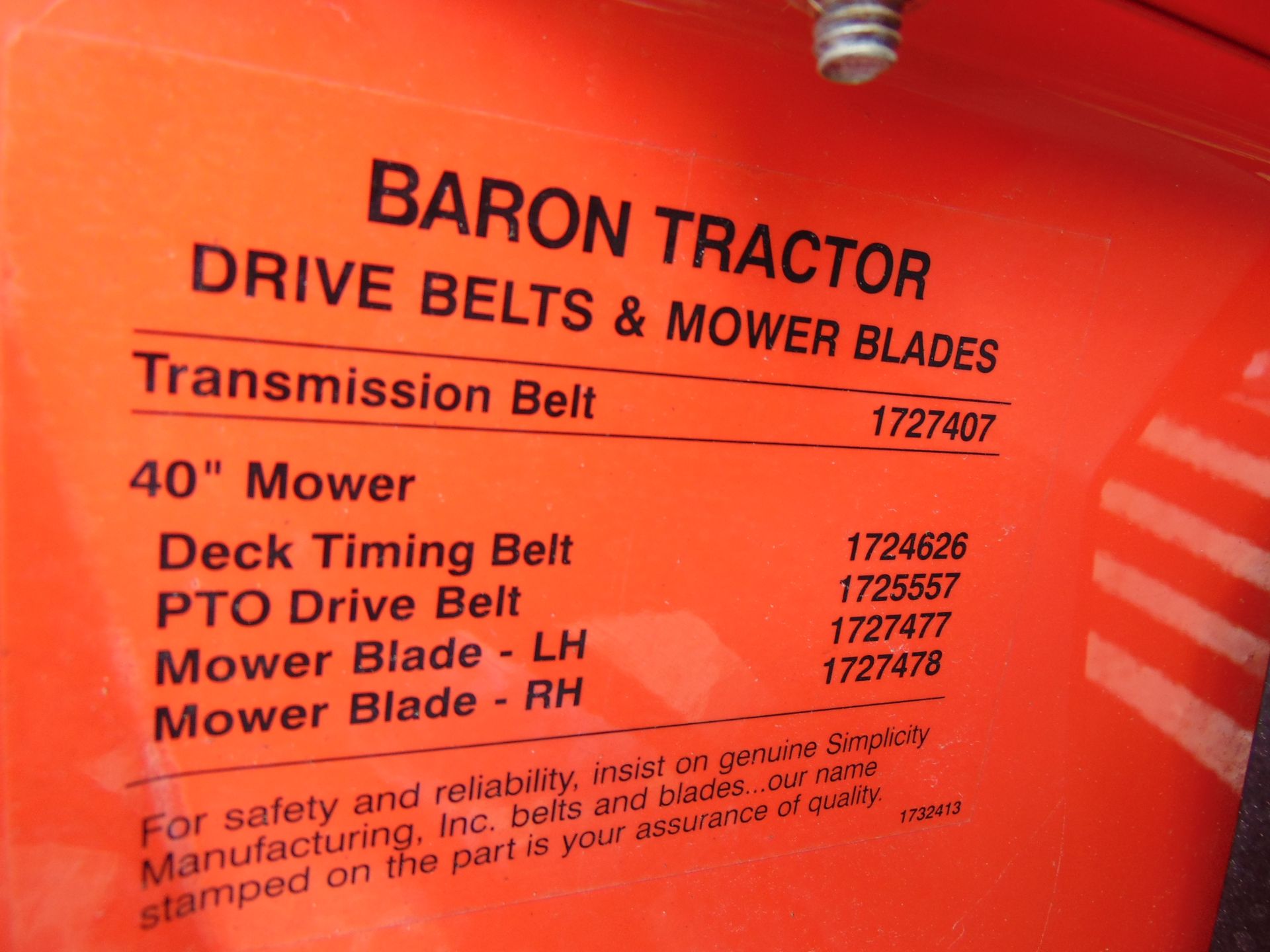 Simplicity Baron Ride On Mower / Garden Tractor - Bild 14 aus 14