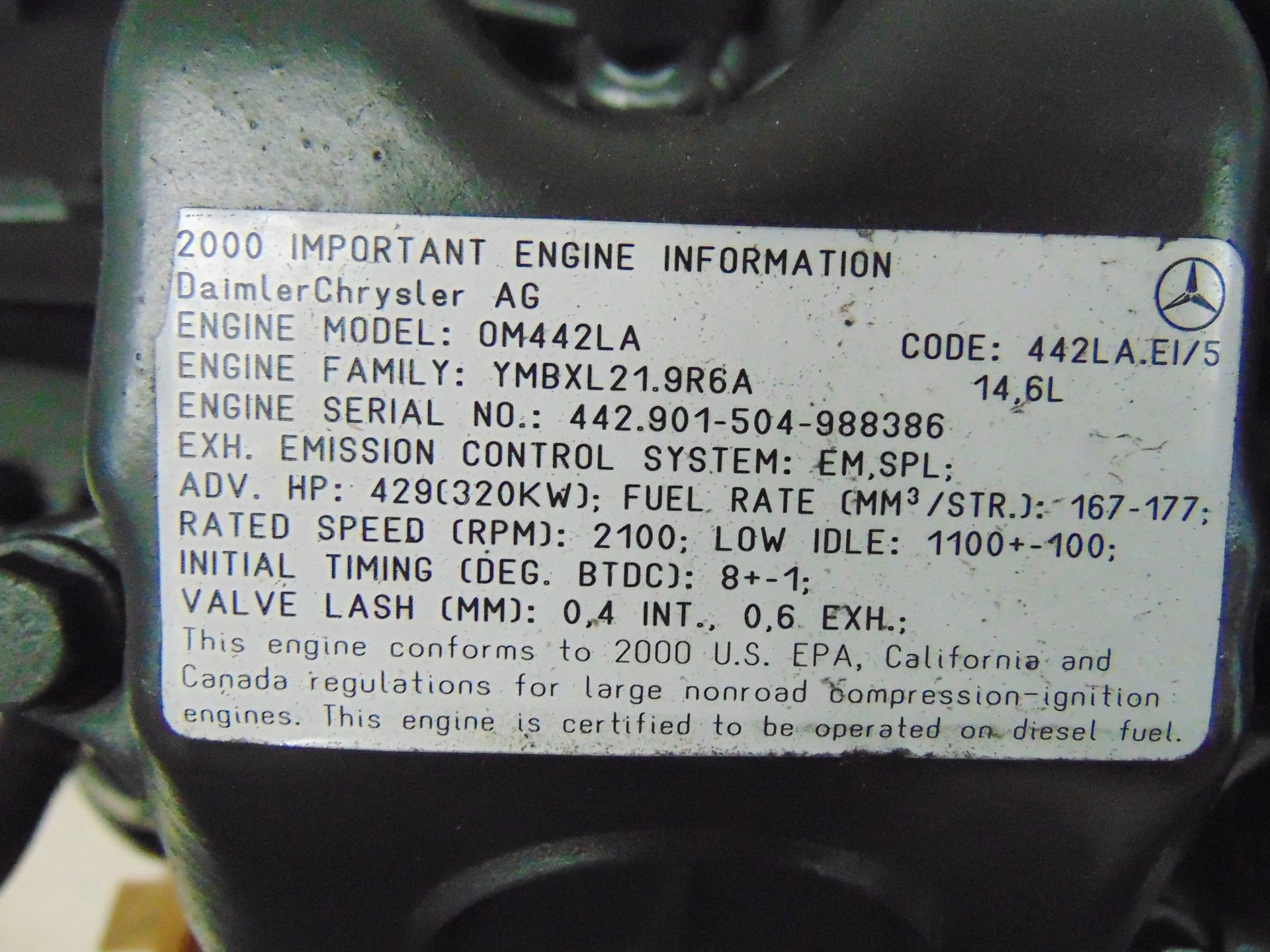 Brand New & Unused Mercedes-Benz OM442LA V8 Twin Turbo Diesel Engine - Image 15 of 16