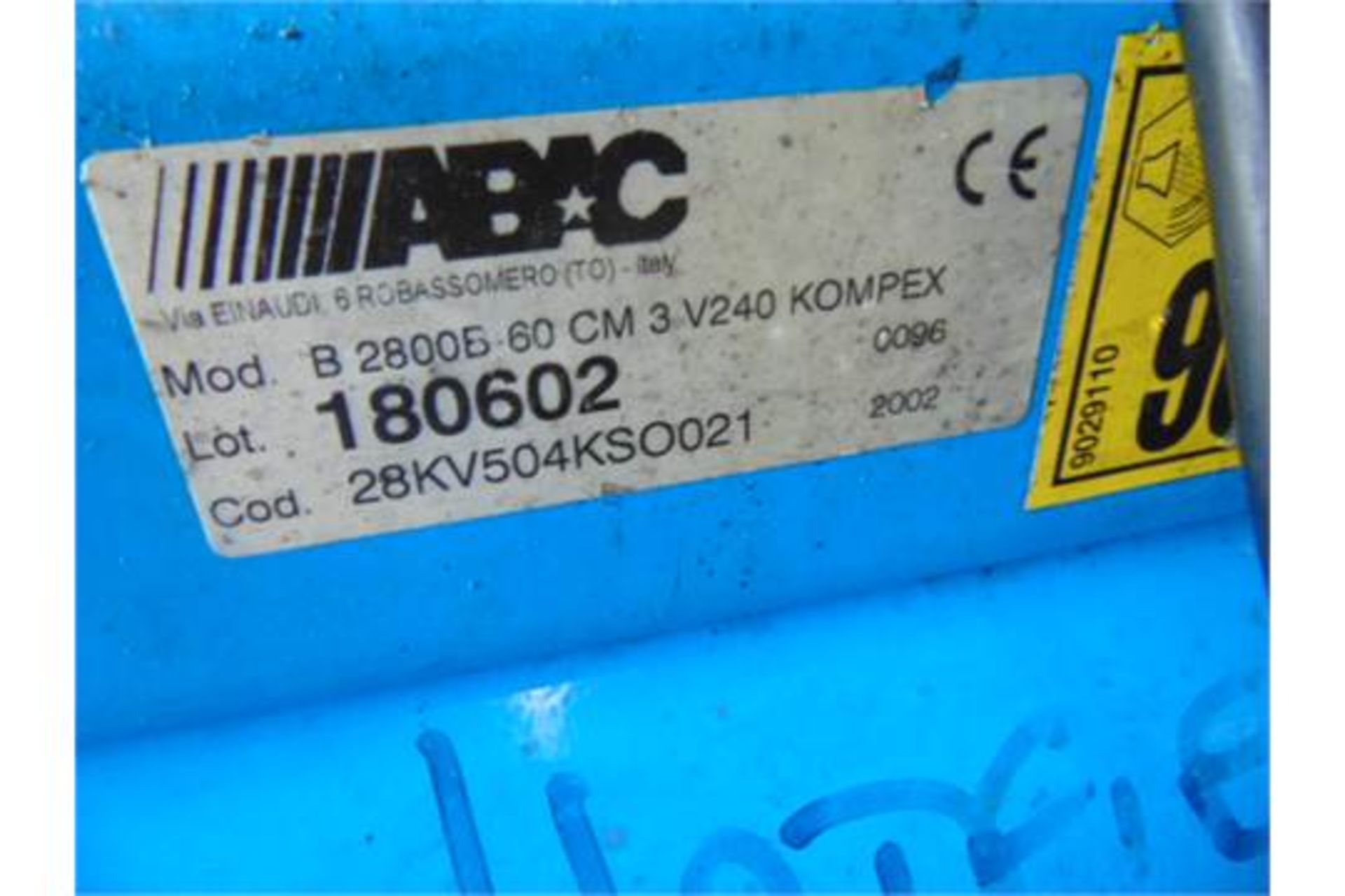 ABAC B 2800B-60 cm 3 V240 Kompex Mobile Air Compressor - Image 10 of 10
