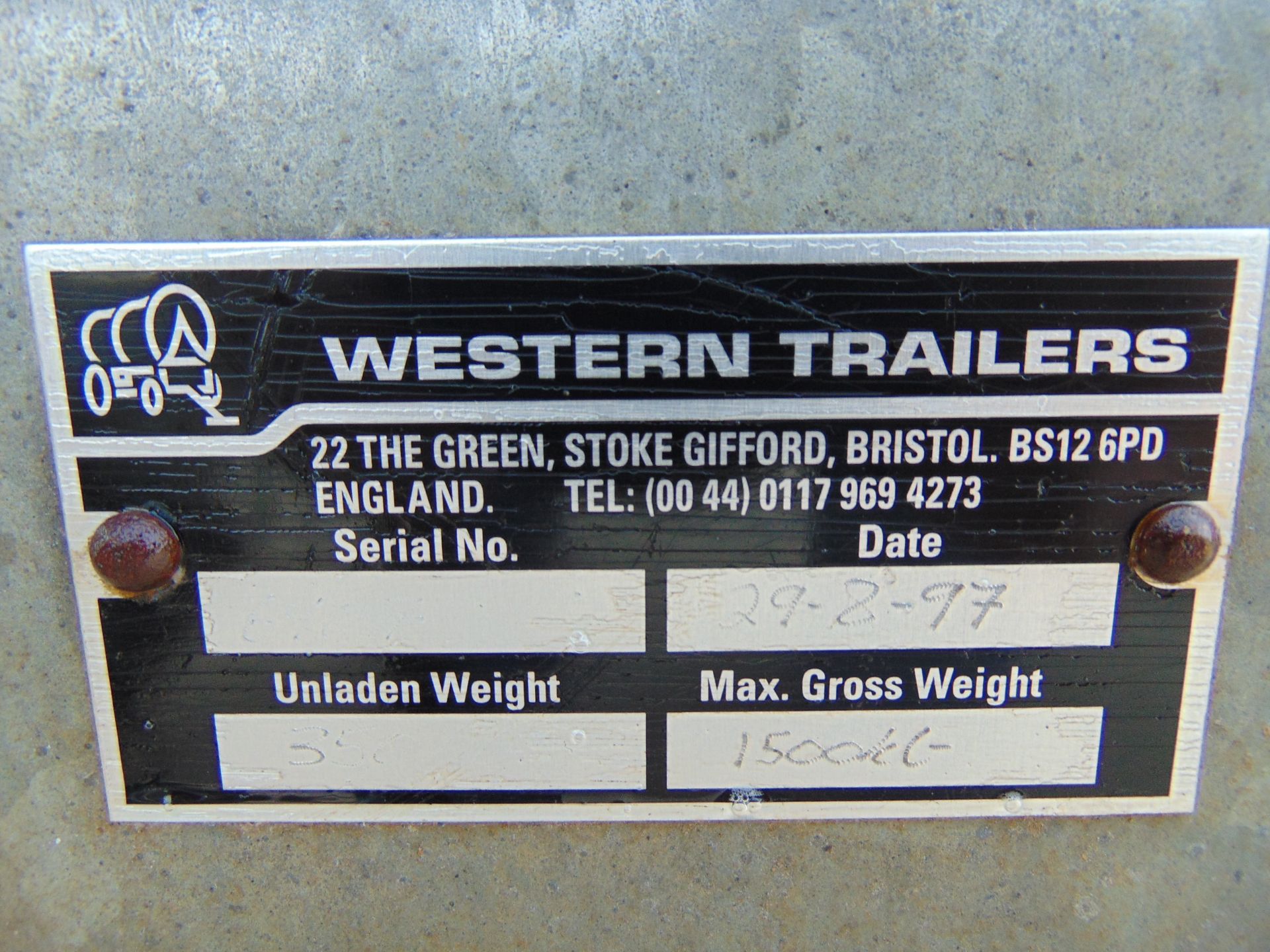 1000L Single Axle Western Trailers Water Bowser - Image 12 of 15