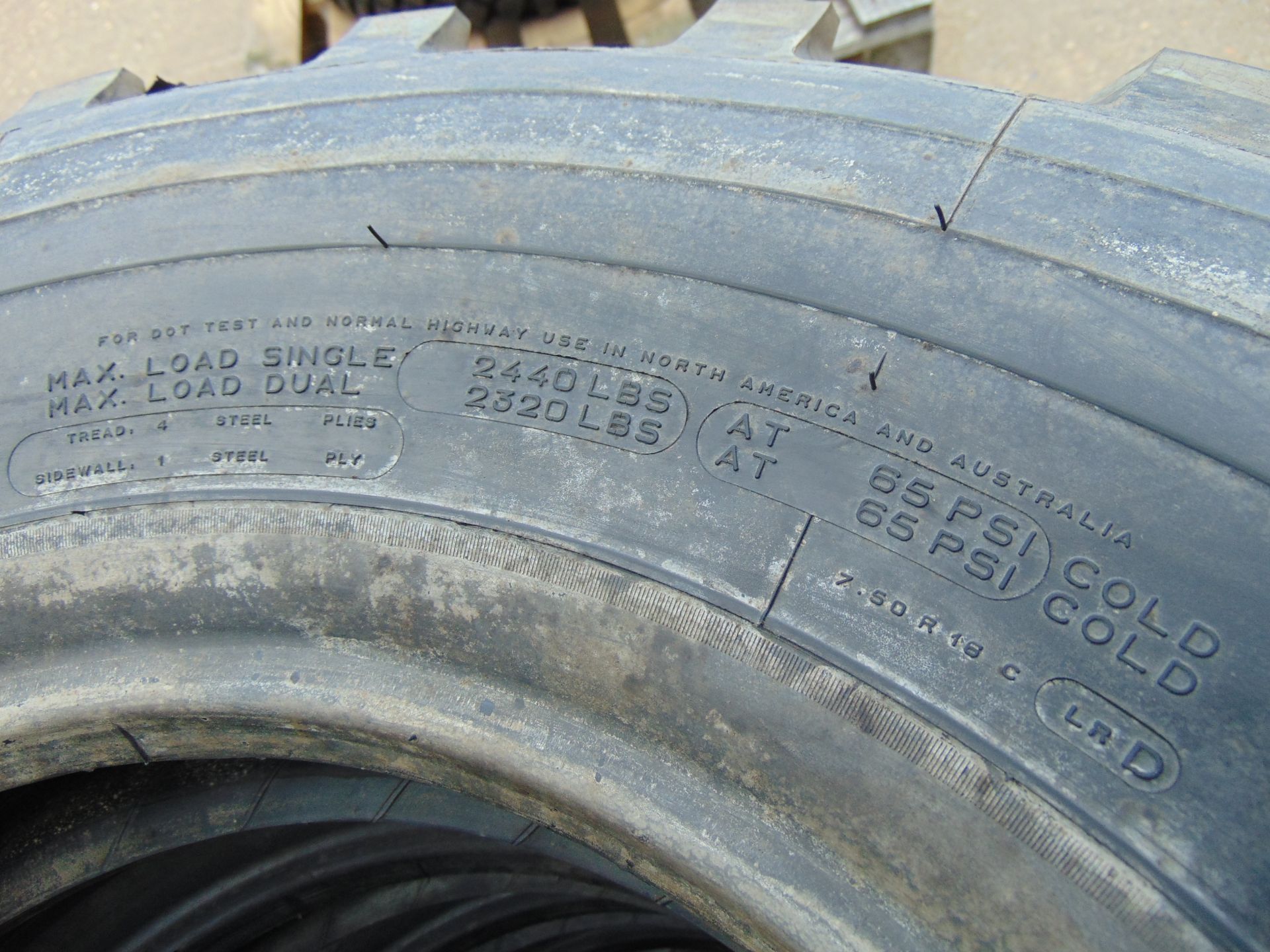4 x Michelin XCL 7.50 R16 Tyres - Image 8 of 8
