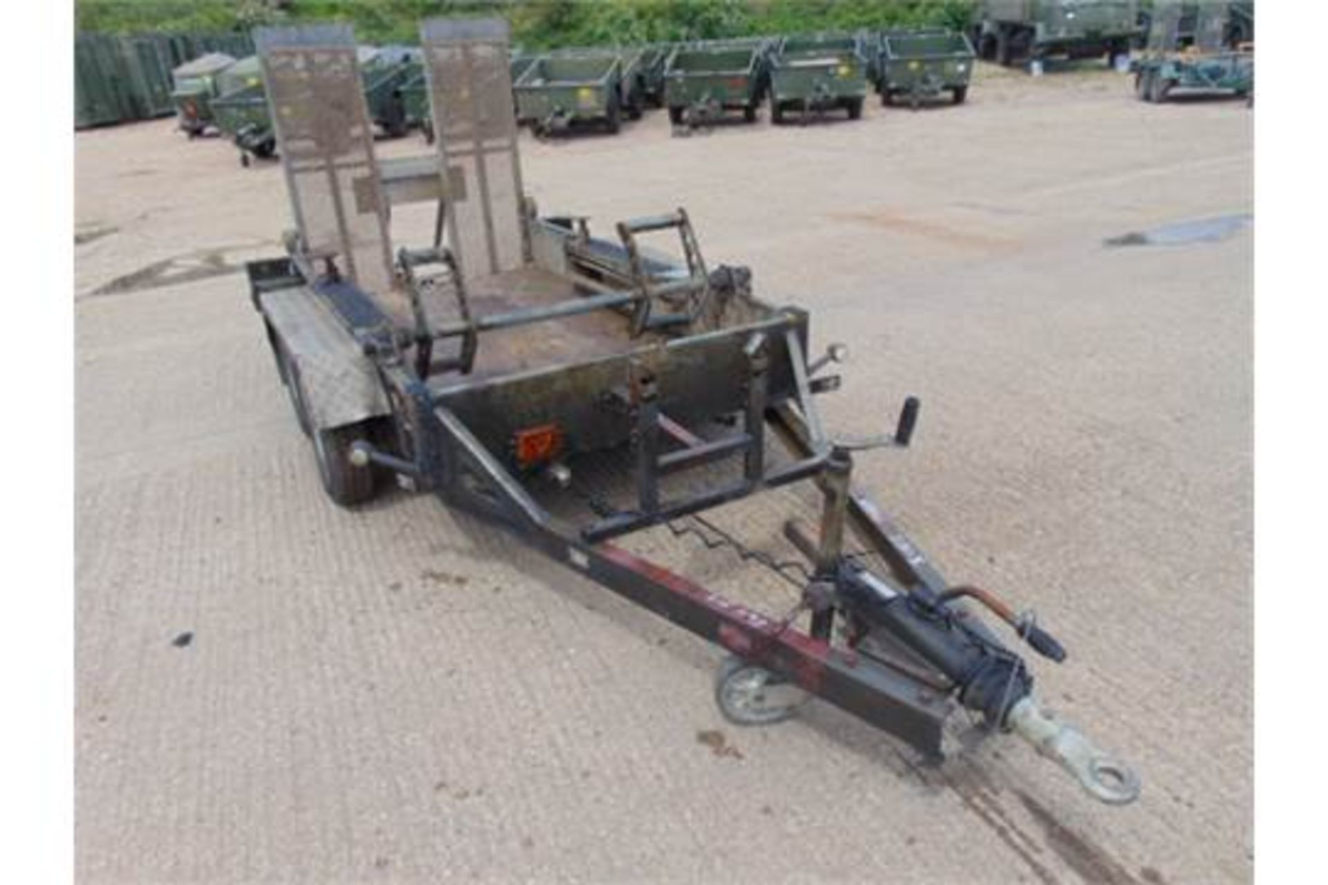 Indespension 2700Kg Twin Axle Galvanised Plant Trailer C/W Track Locks and Rear Ramp