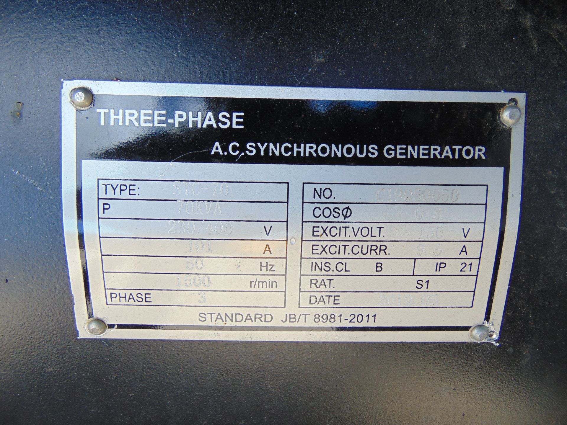 UNISSUED 70 KVA 3 Phase Silent Diesel Generator Set - Image 10 of 15