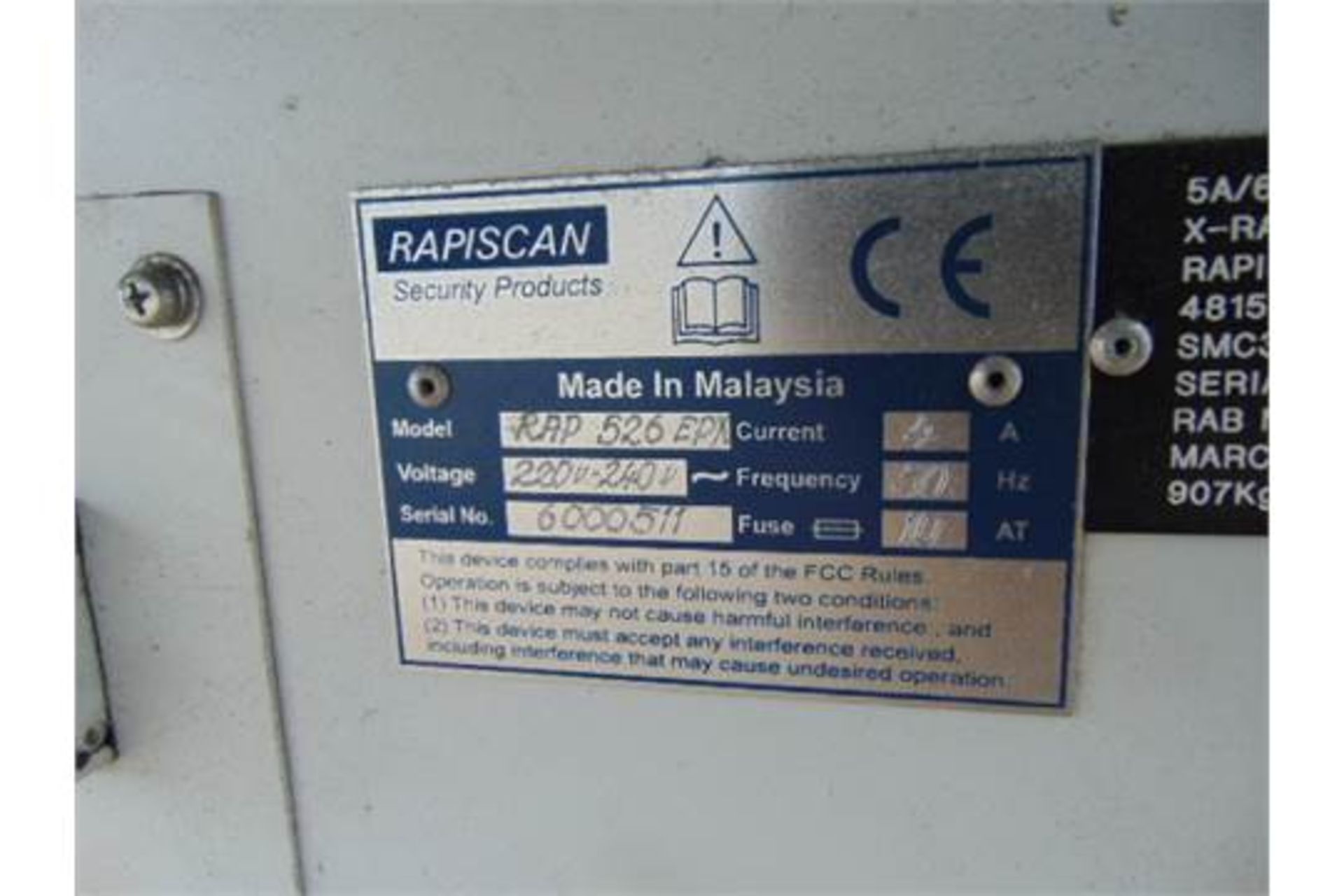 Rapiscan 526 Security X-Ray System - Image 16 of 16