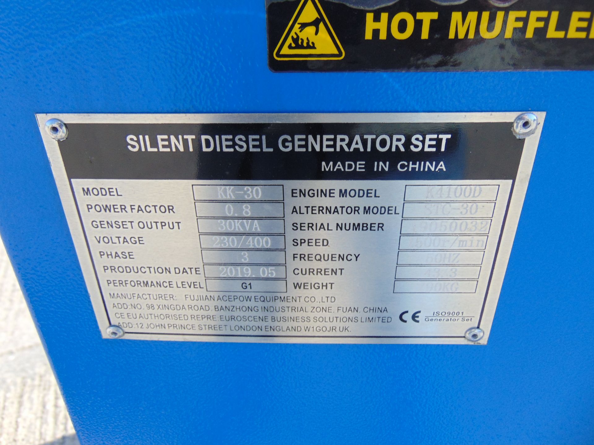 UNISSUED 30 KVA 3 Phase Silent Diesel Generator Set - Image 8 of 19
