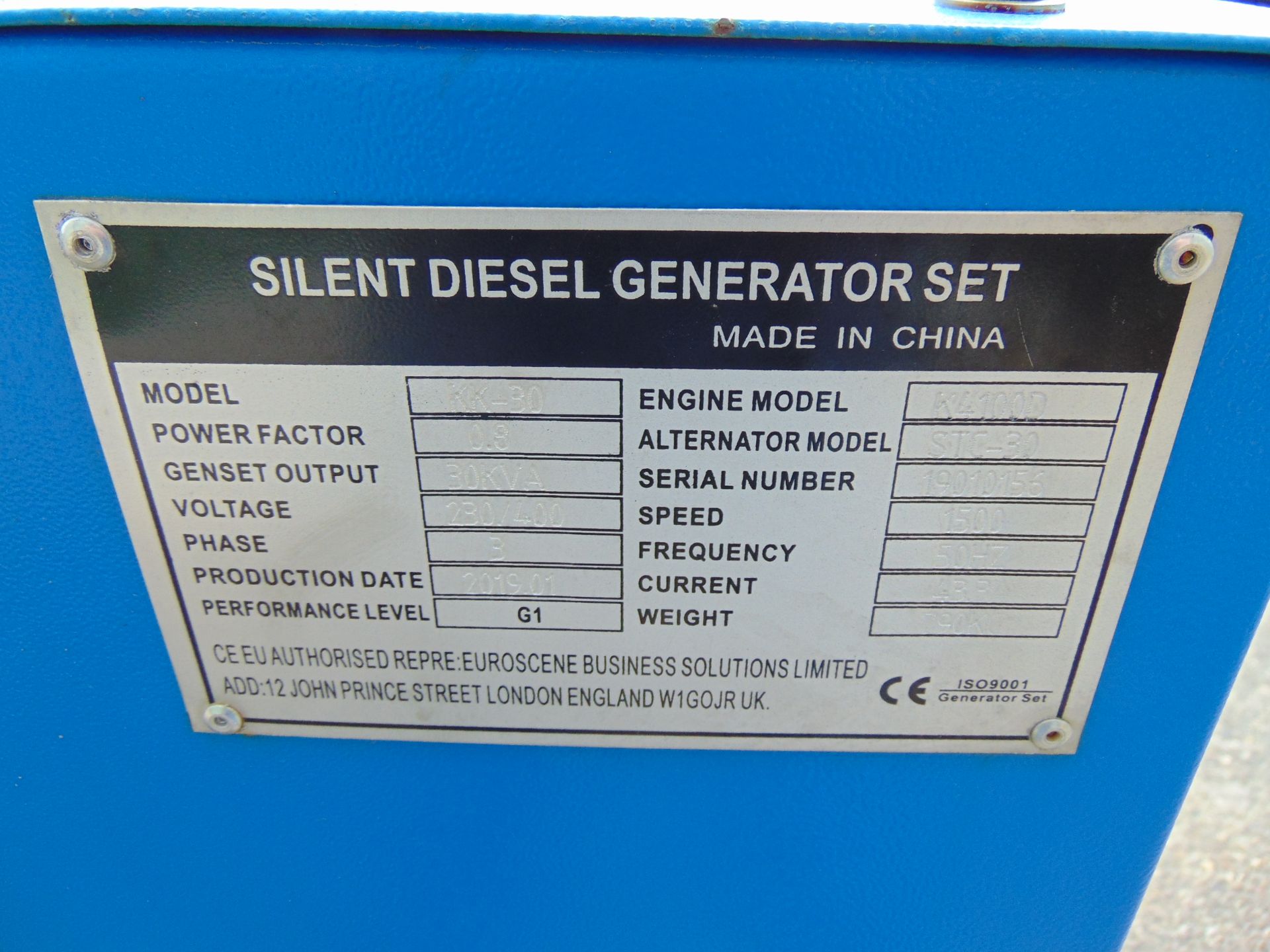 UNISSUED 30 KVA 3 Phase Silent Diesel Generator Set - Image 16 of 16