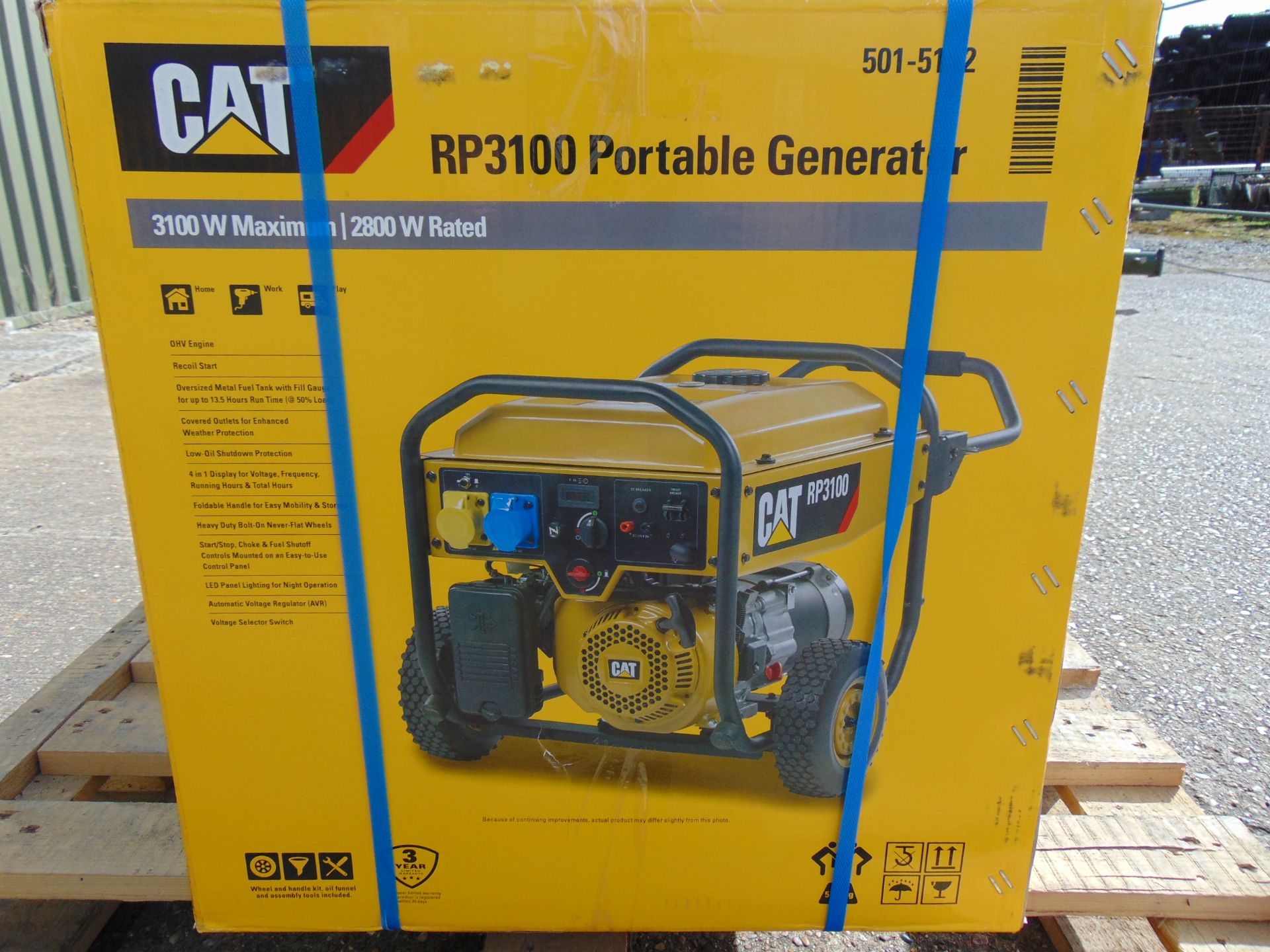 UNISSUED Caterpillar RP3100 industrial Petrol Generator - Image 5 of 16