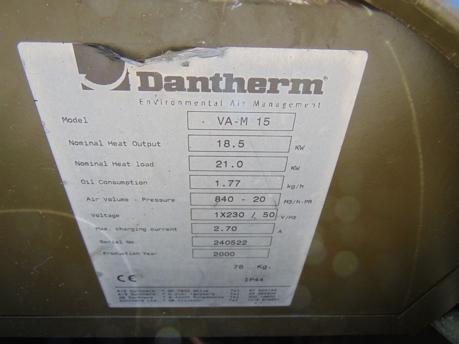 Dantherm VA-M 15 Mobile Workshop Heater - Image 8 of 12