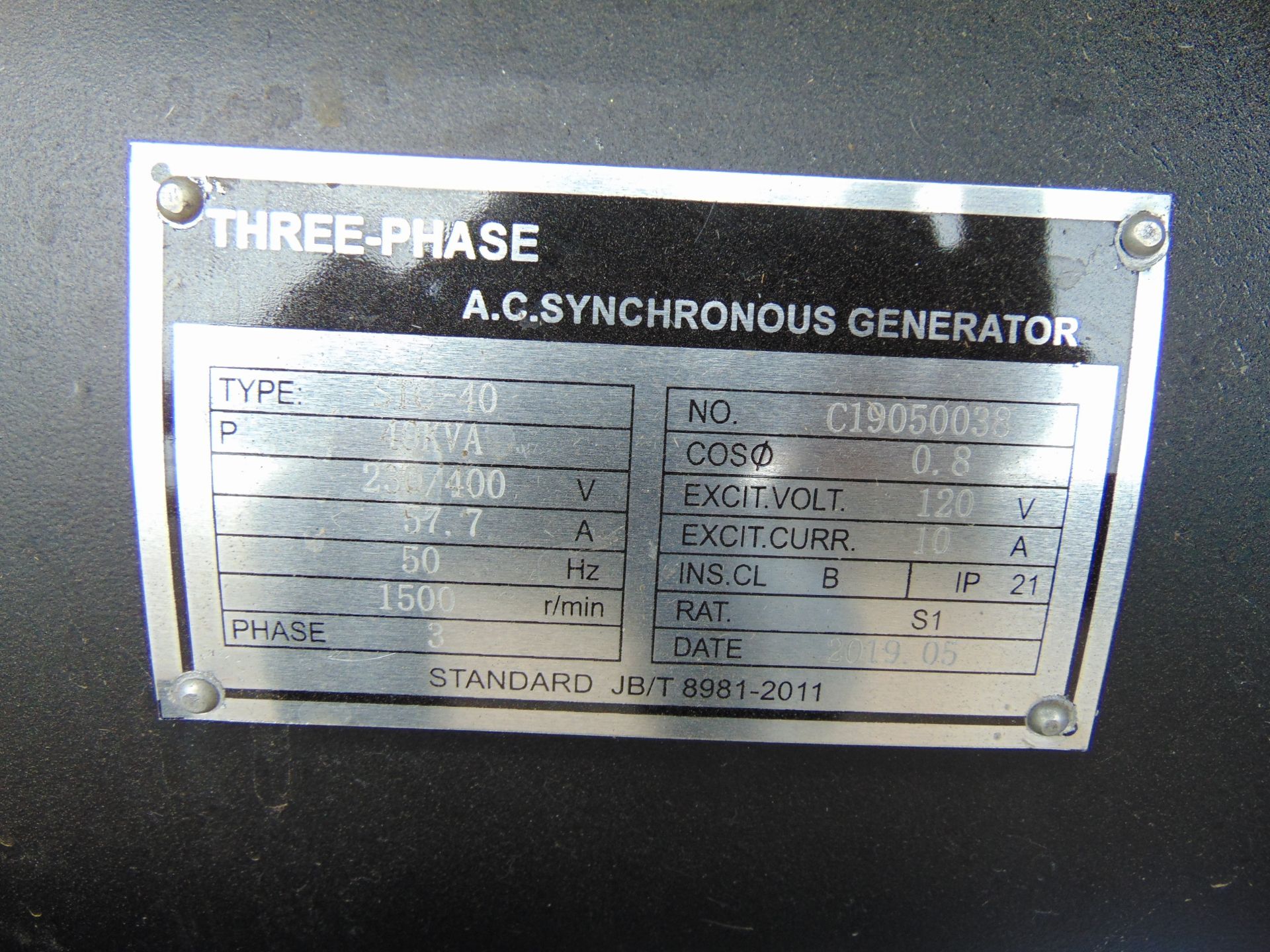 UNISSUED 40 KVA 3 Phase Silent Diesel Generator Set - Image 12 of 21