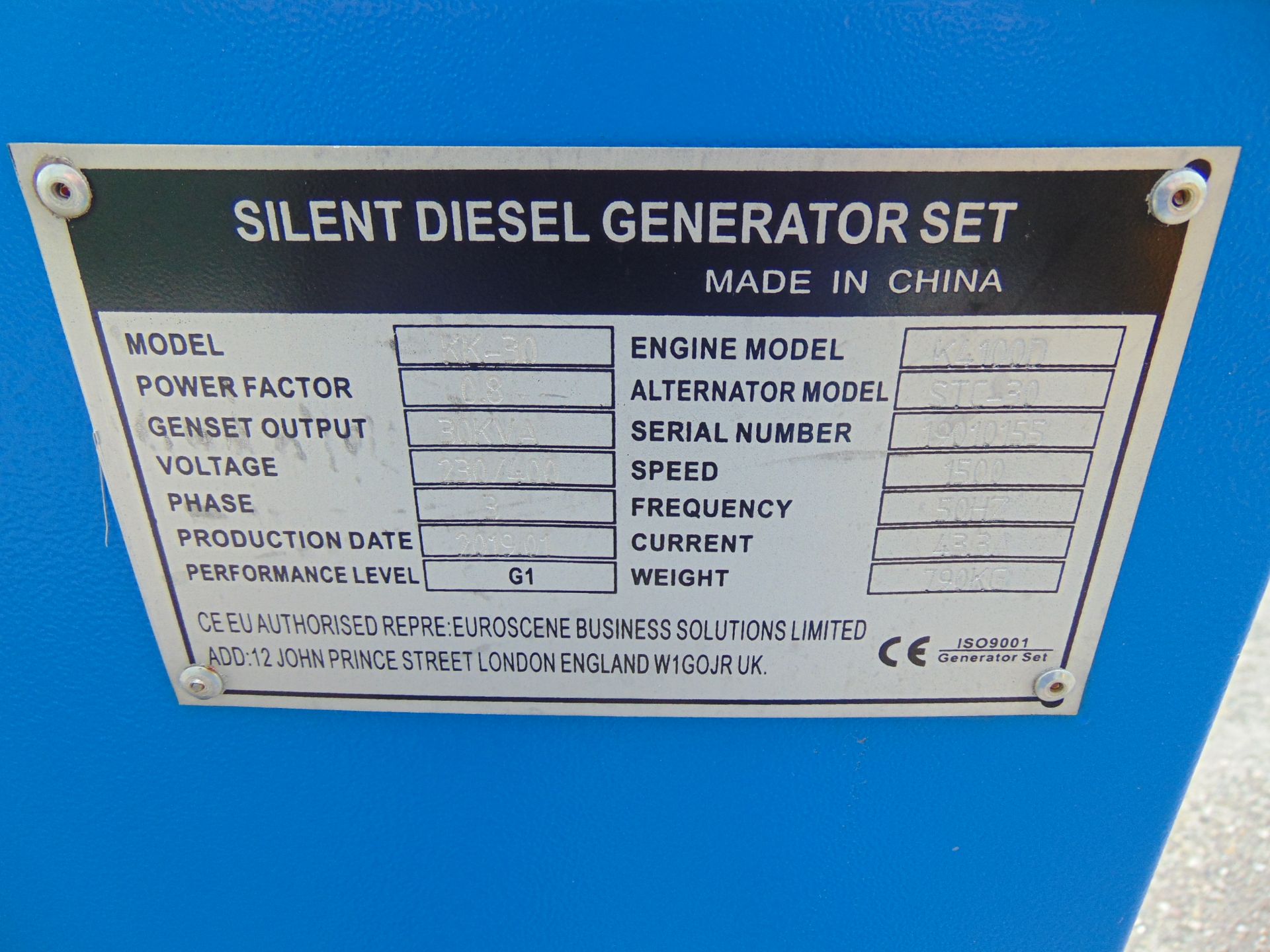 UNISSUED 30 KVA 3 Phase Silent Diesel Generator Set - Bild 16 aus 16