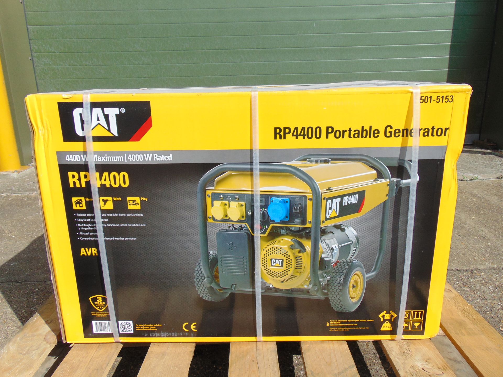 QTY 2 x UNISSUED Caterpillar RP4400 Industrial Petrol Generator Sets