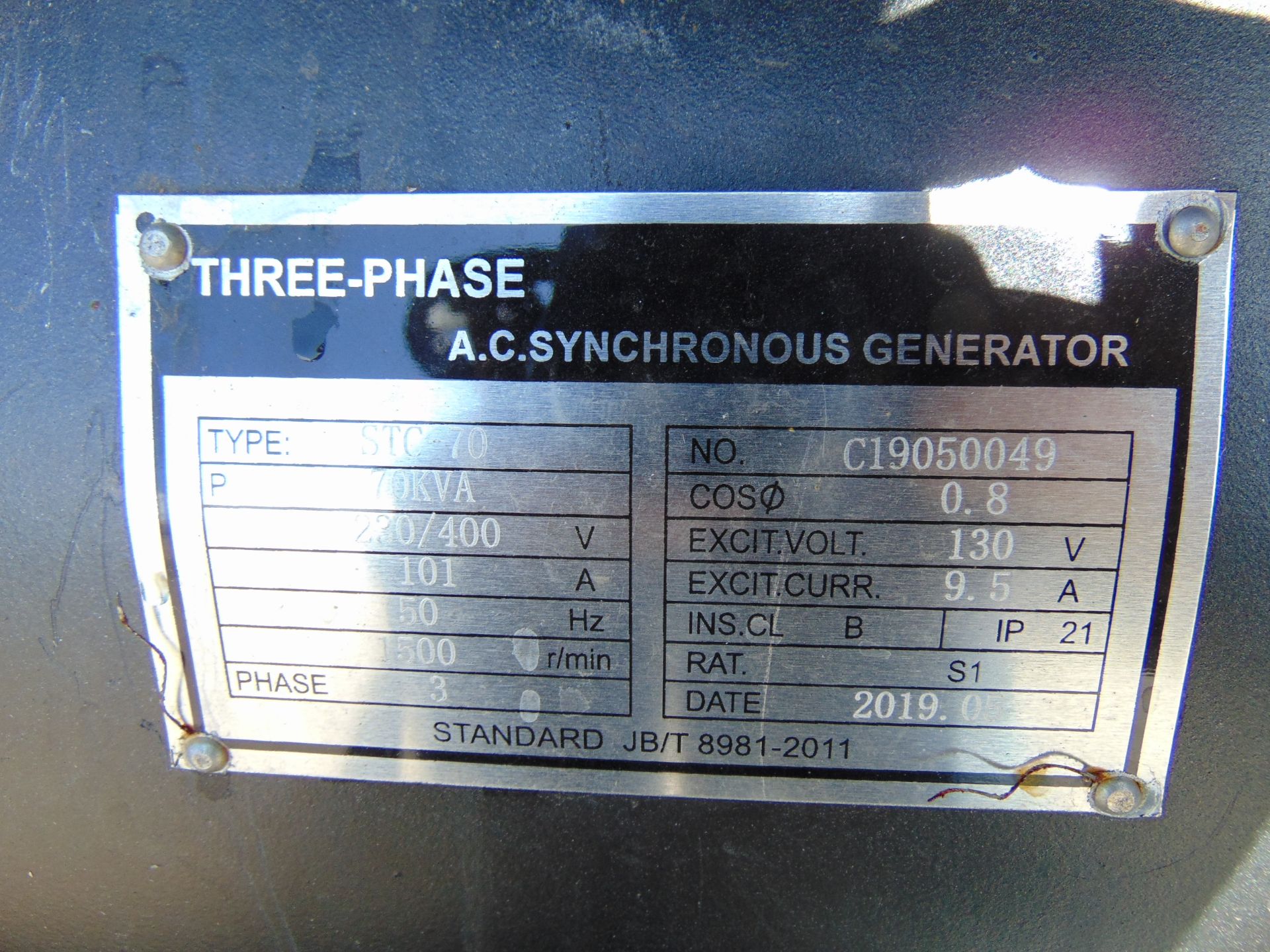 UNISSUED 70 KVA 3 Phase Silent Diesel Generator Set - Image 8 of 17