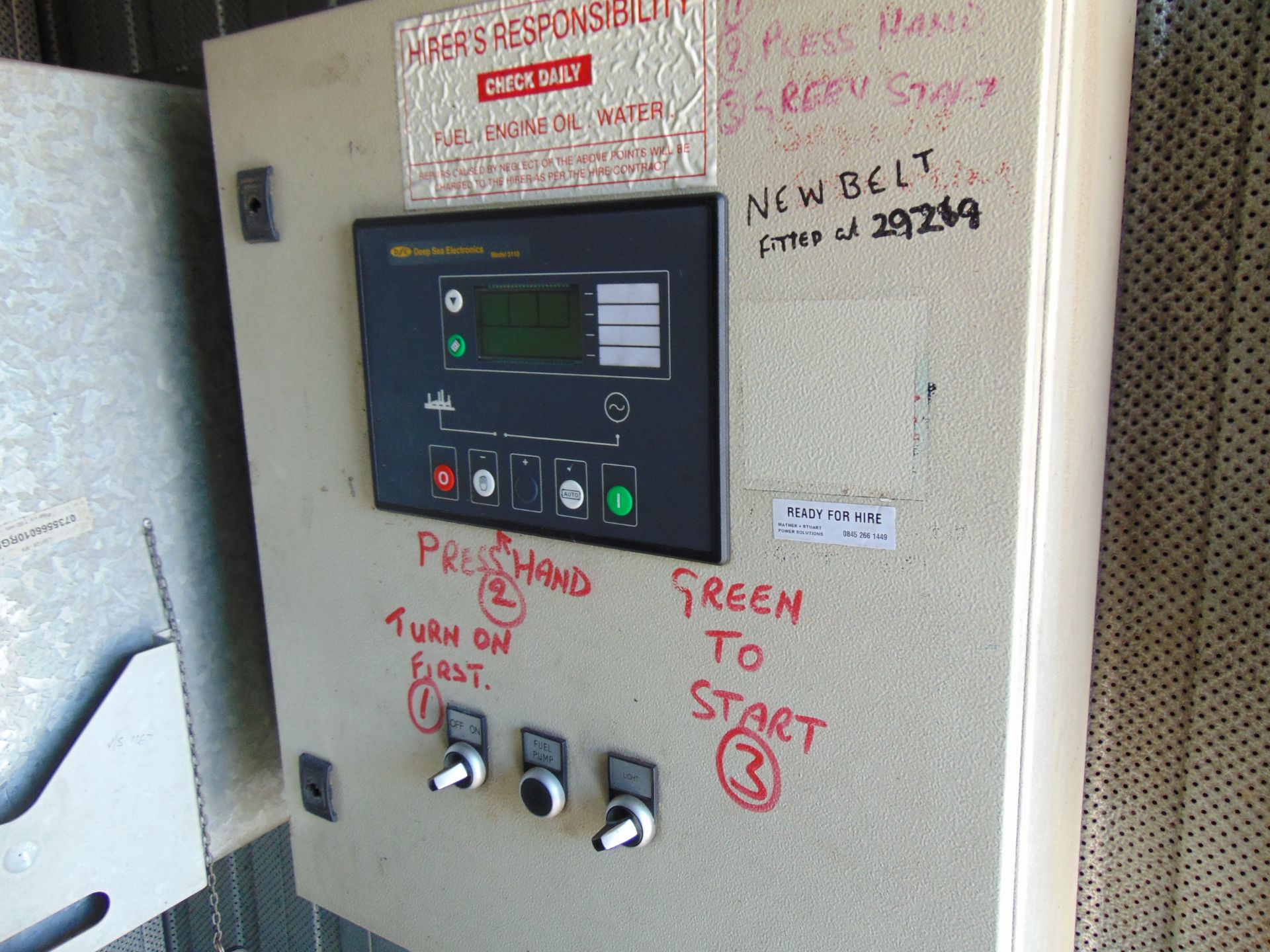 20KVA 230V 50Hz Single Phase Containerised Perkins Diesel Generator - Image 7 of 17