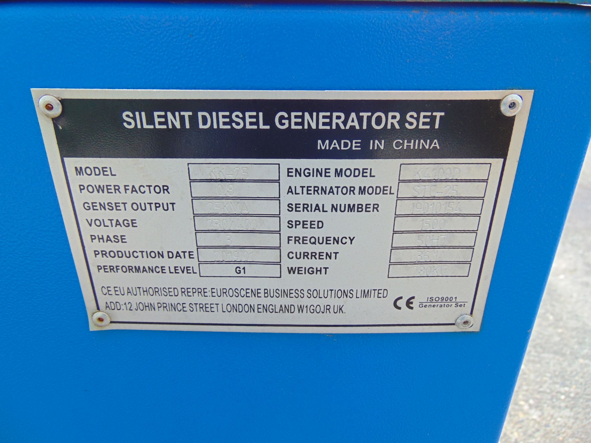UNISSUED 25 KVA 3 Phase Silent Diesel Generator Set - Image 17 of 17