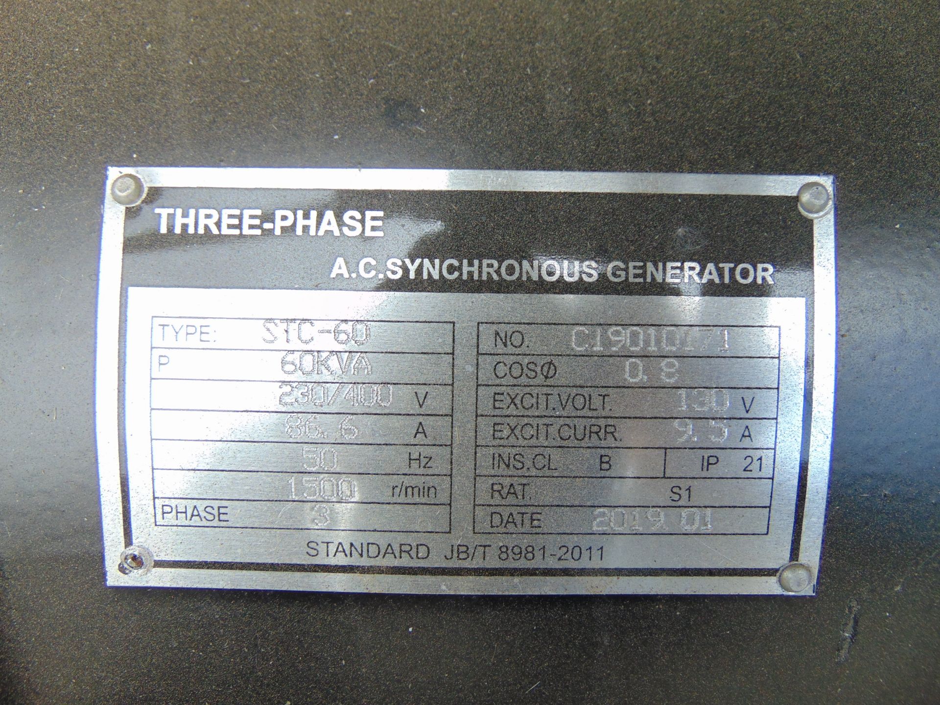 UNISSUED 60 KVA 3 Phase Silent Diesel Generator Set - Image 10 of 16
