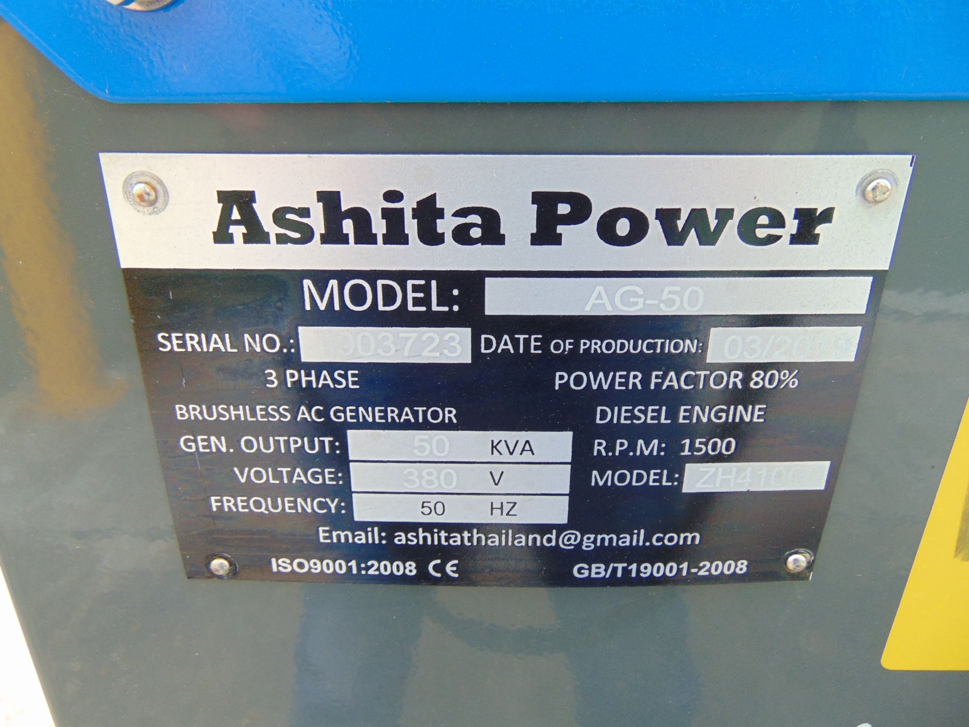 UNISSUED 50 KVA 3 Phase Silent Diesel Generator Set - Image 19 of 19