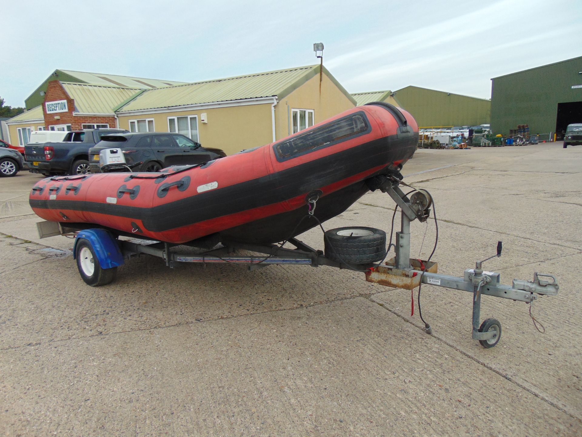 Eurocraft 440 Inflatable Rib C/W Mariner Outboard Motor and Transportation Trailer - Image 4 of 26