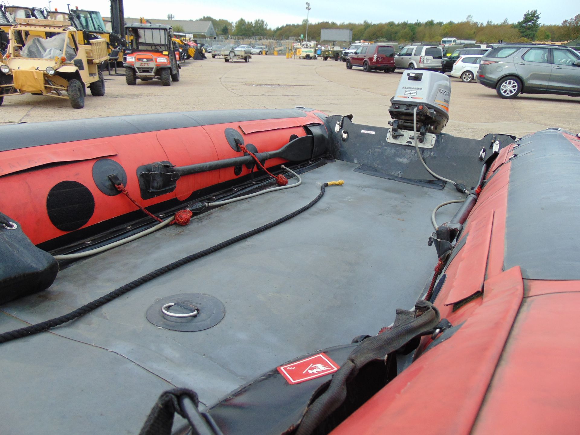 Eurocraft 440 Inflatable Rib C/W Mariner Outboard Motor and Transportation Trailer - Image 14 of 26