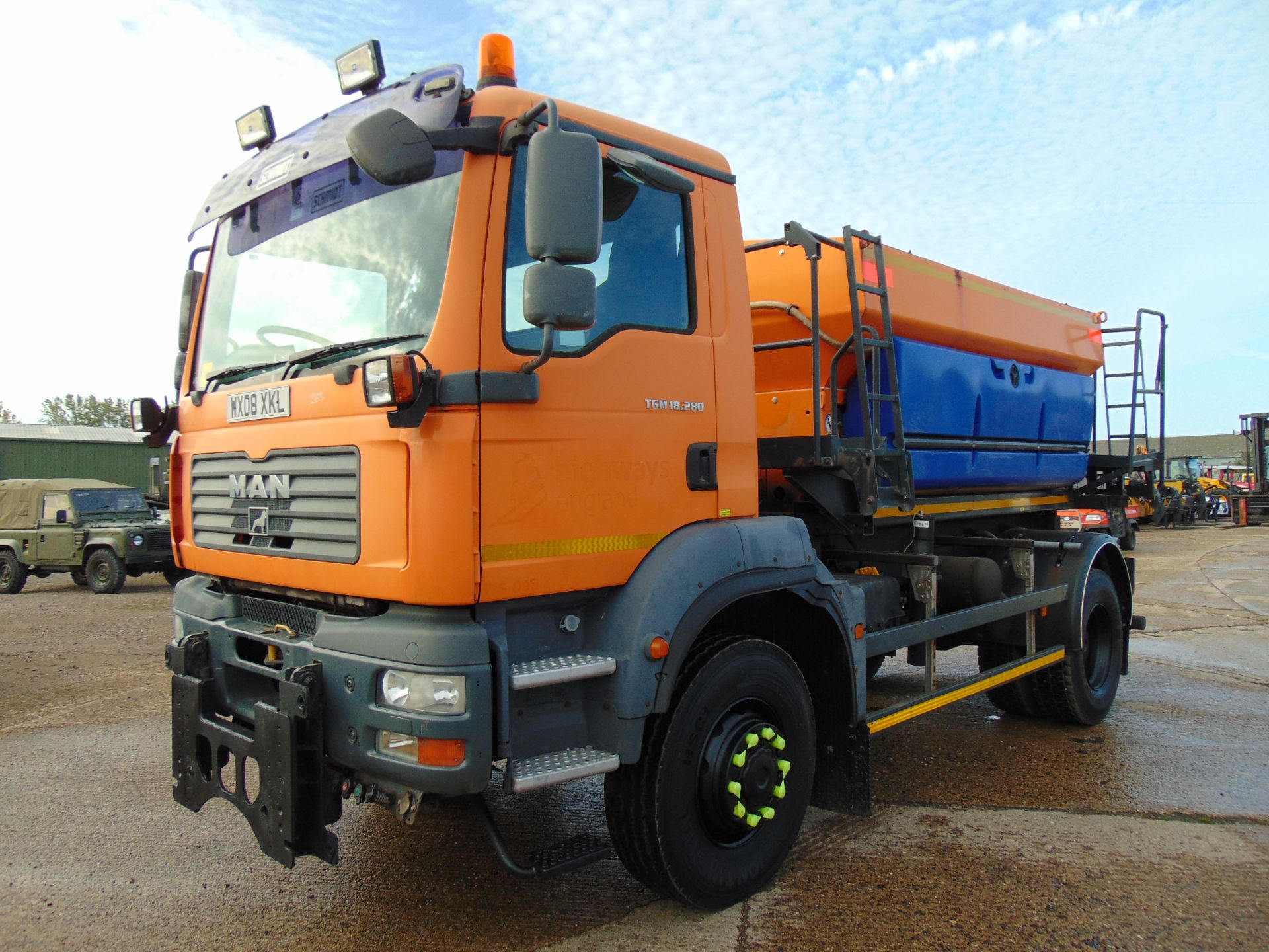 2008 MAN TGM 18.280 18T 4wd Gritter Lorry C/W Schmidt Gritter Body