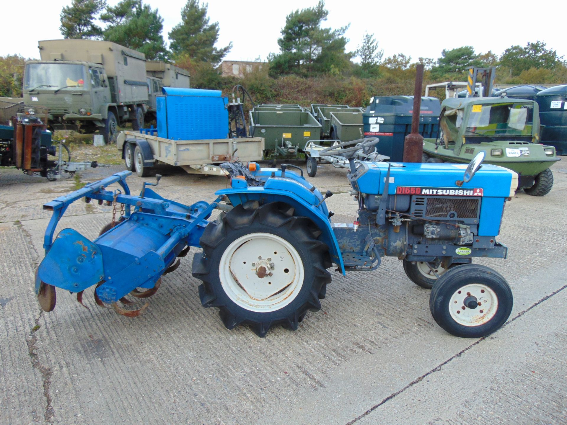 Mitsubishi D1550 Compact Tractor c/w Rotovator - Image 5 of 15