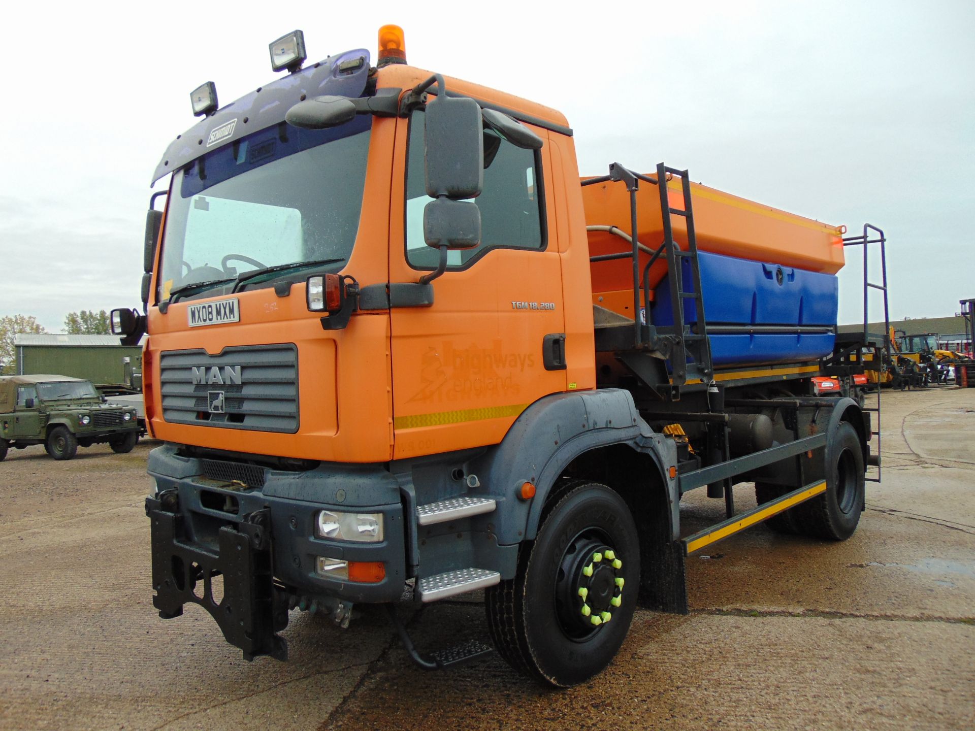 2008 MAN TGM 18.280 18T 4wd Gritter Lorry C/W Schmidt Gritter Body