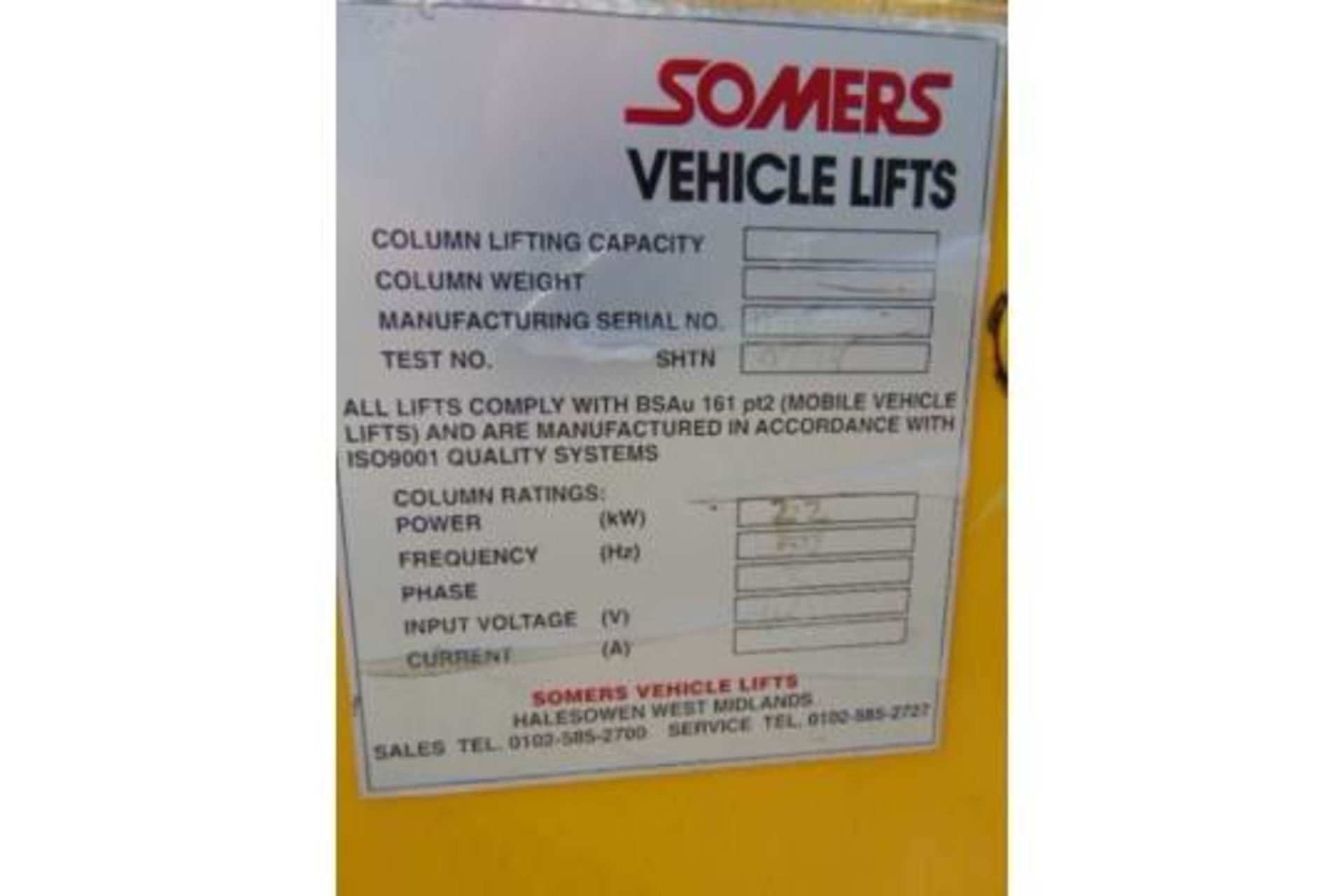 Set of 4 Somers 4T Mobile Column Vehicle Lifts (4T Per Column) - Image 18 of 18