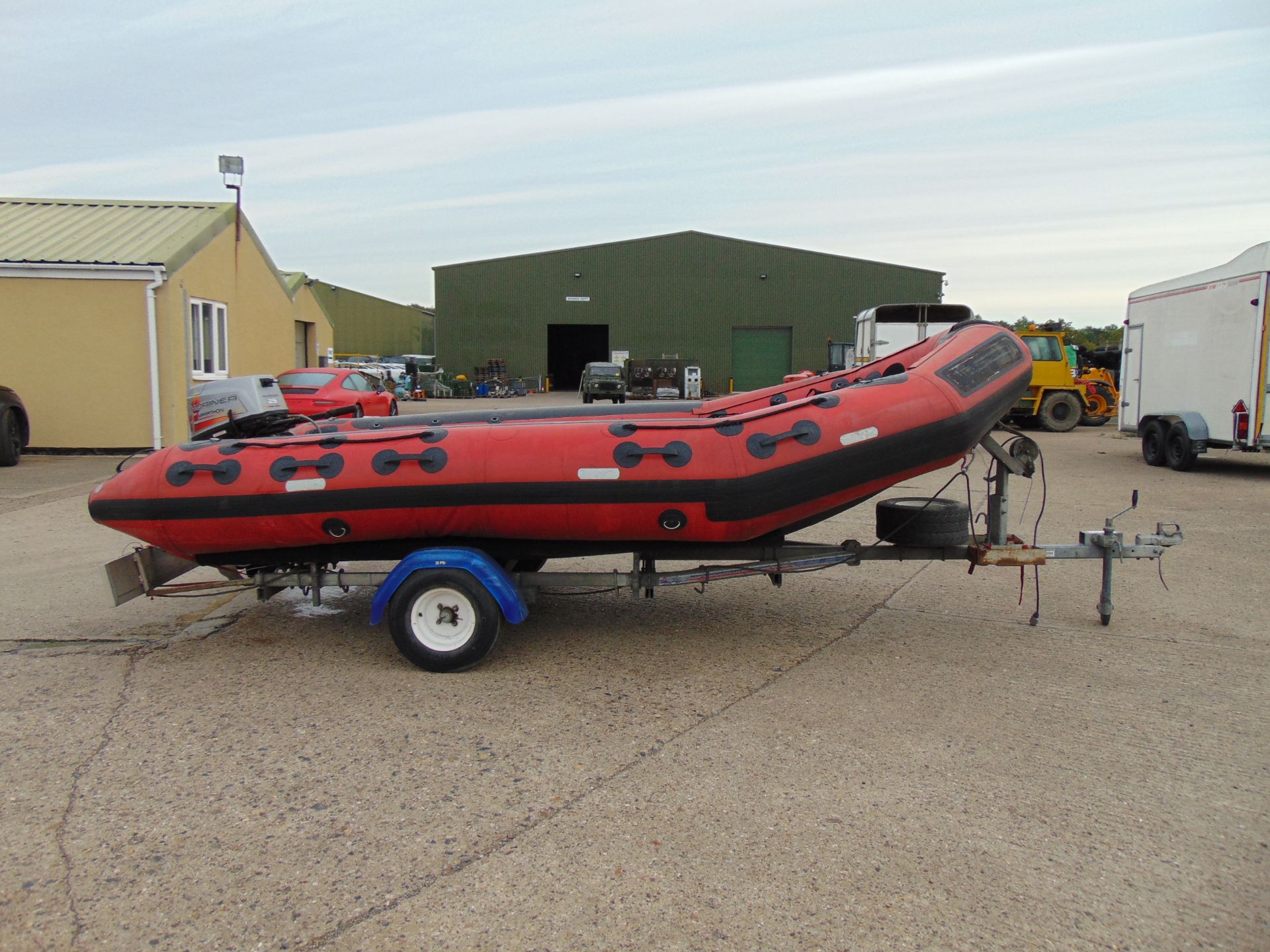 Eurocraft 440 Inflatable Rib C/W Mariner Outboard Motor and Transportation Trailer - Image 8 of 26