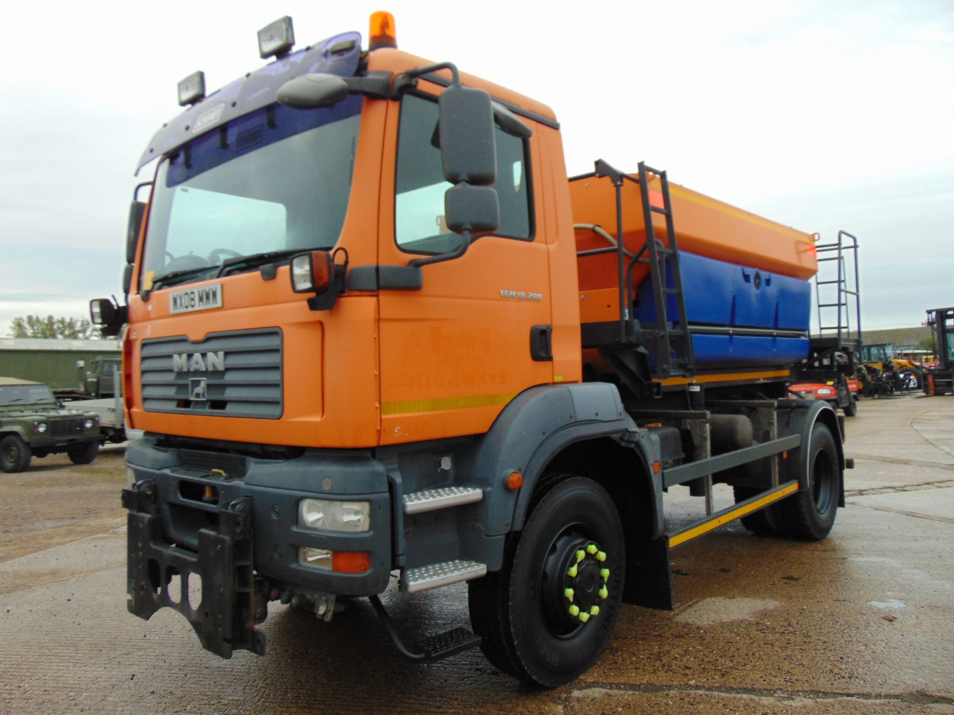 2008 MAN TGM 18.280 18T 4wd Gritter Lorry C/W Schmidt Gritter Body