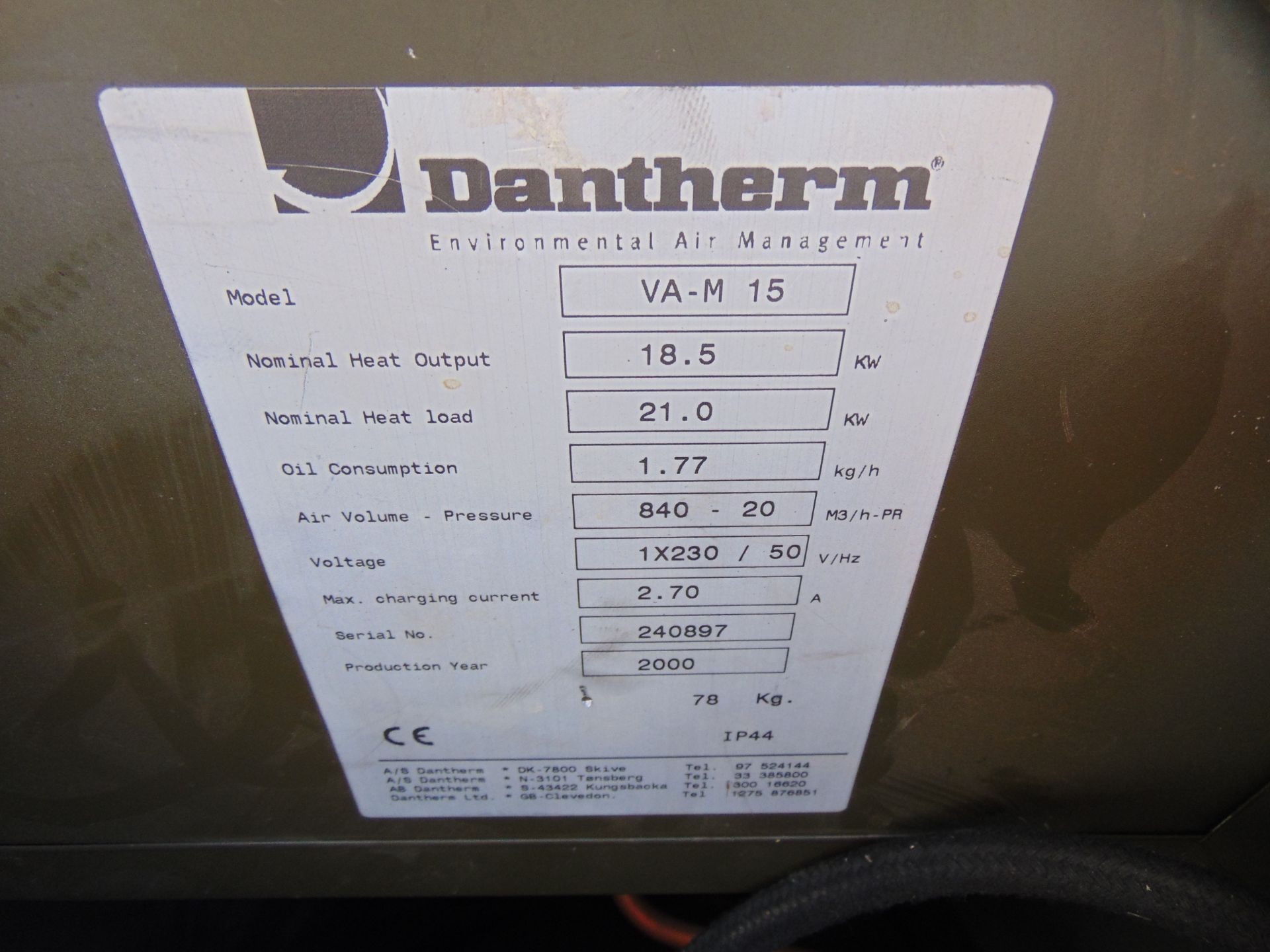 Dantherm VA-M 15 Mobile Workshop Heater - Image 8 of 10