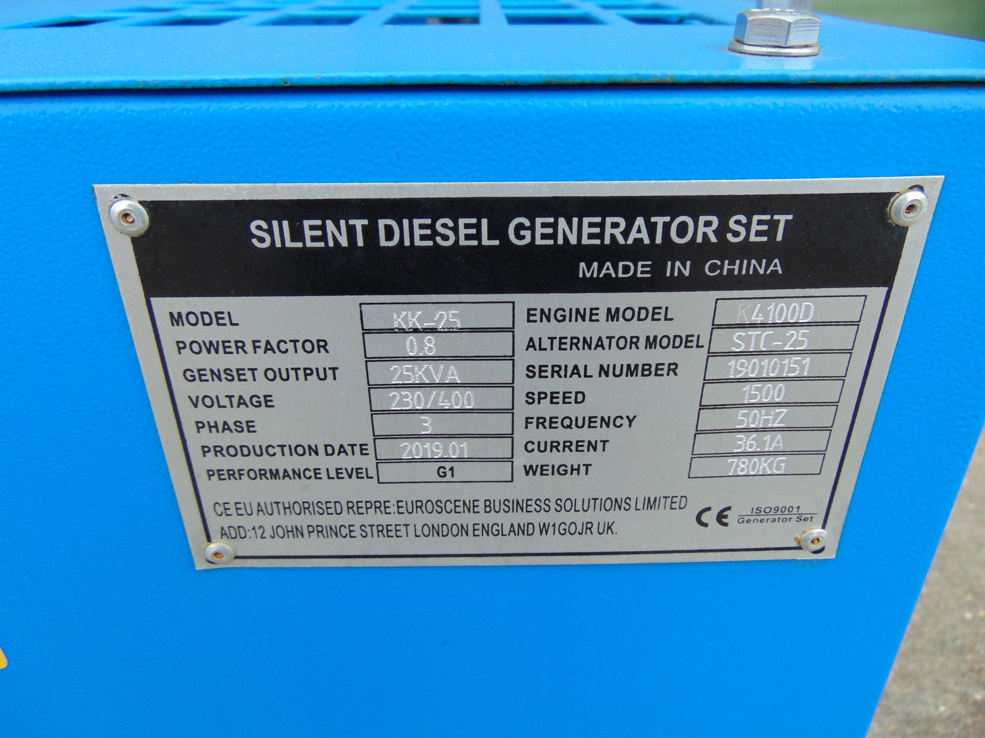 UNISSUED 25 KVA 3 Phase Silent Diesel Generator Set - Image 13 of 13