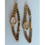 A mid-20th century Accurist ladies dress watch and similar Roamer ladies watch