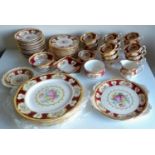 A 66-piece Royal Albert Lady Hamilton tea and part-dinner service comprising 16 cups (chip to one