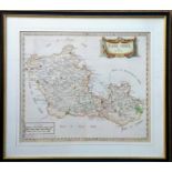 Robert Morden, hand coloured maps of Barkshire and Buckinghamshire, both framed and mounted, 35 x 43