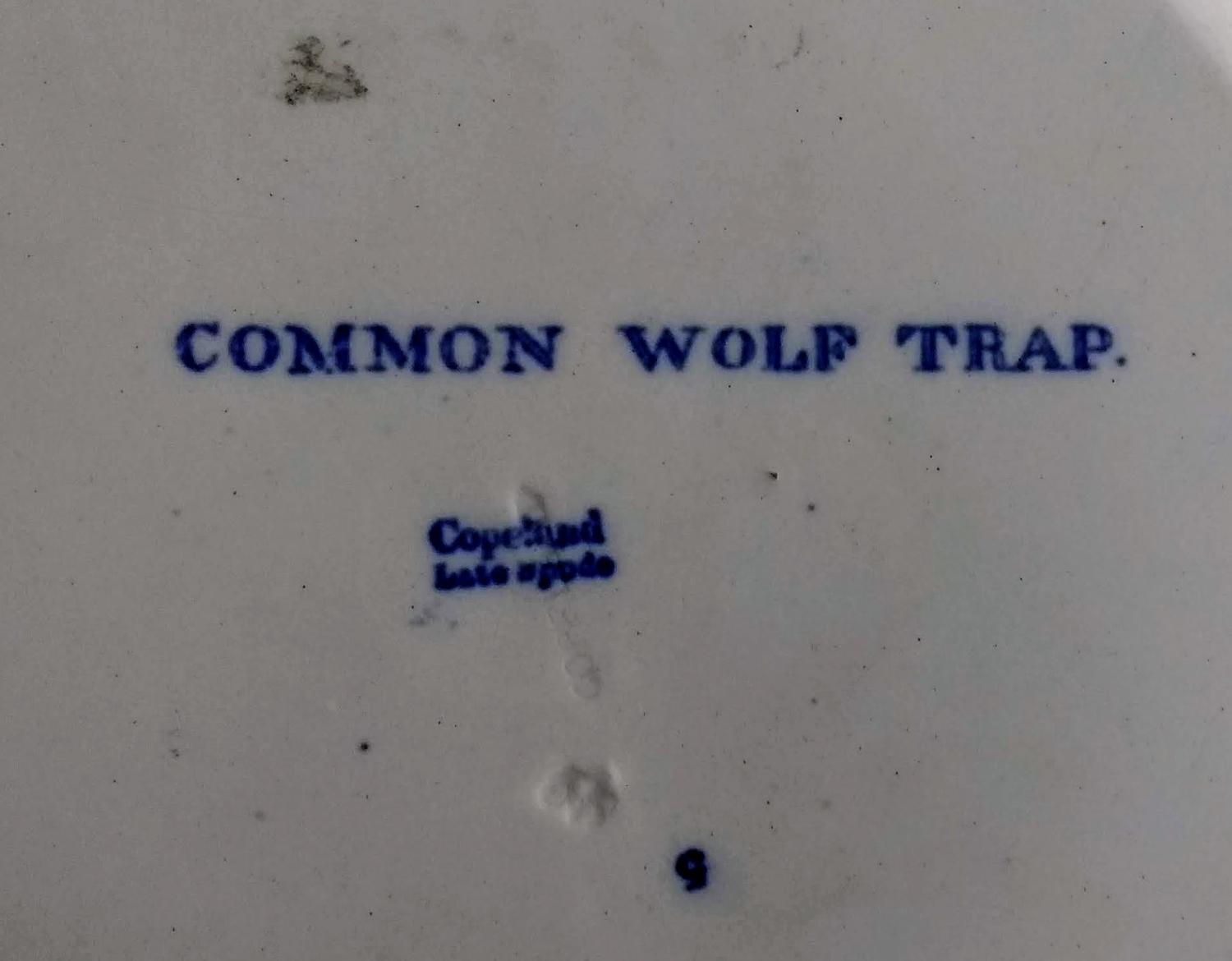 A 19th Century Spode blue and white transfer printed Sporting Series plate decorated in 'COMMON WOLF - Bild 2 aus 2