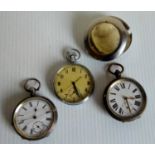 A chrome cased military pocket watch with subsidiary seconds hand, back stamped G.S.T.P Q20644, in