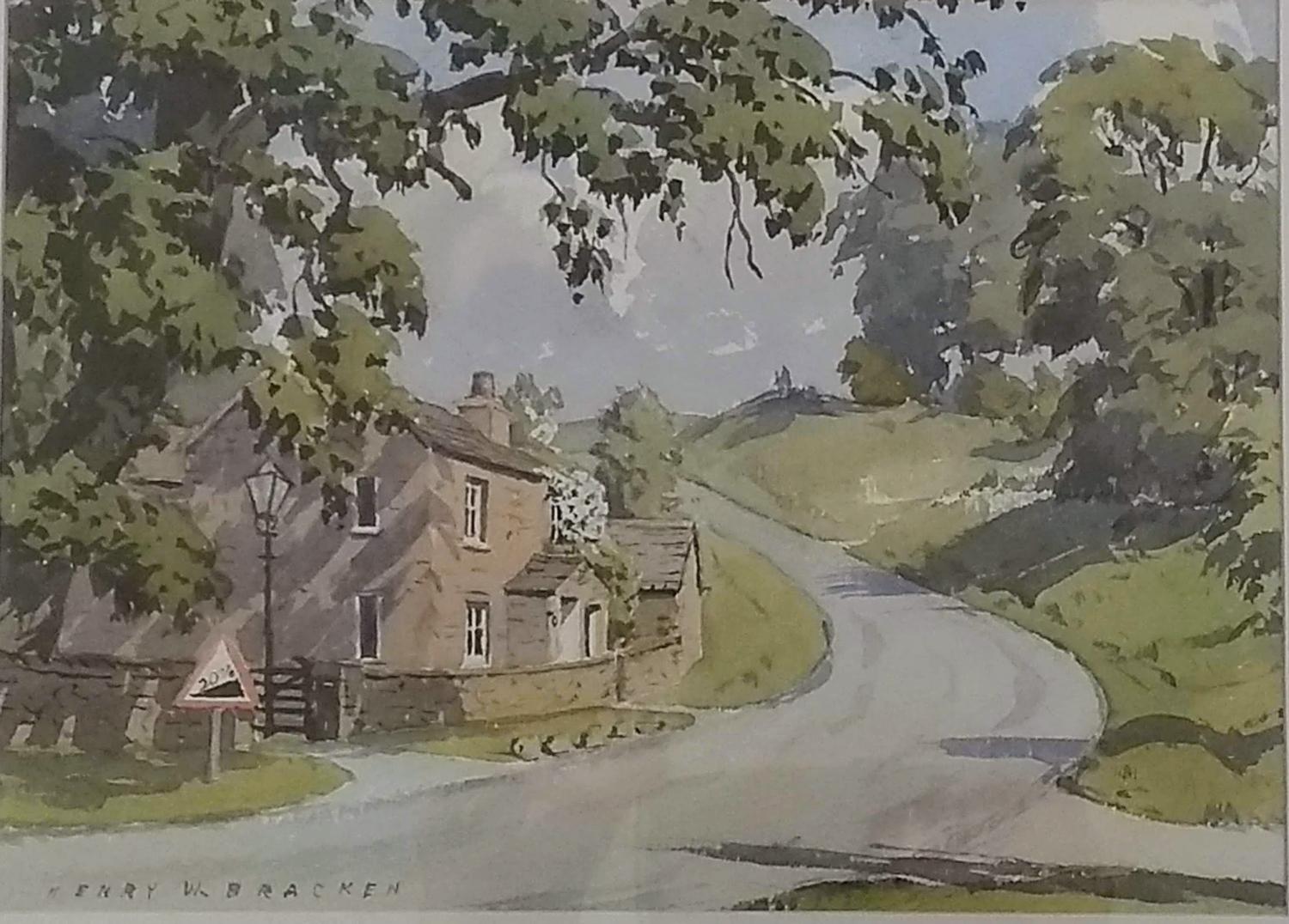 Henry Wilson Bracken (1920-1998), WELL HEAD COTTAGE, NATEBY, watercolour, framed, mounted and