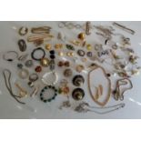 A mixed assortment of costume jewellery