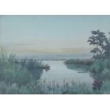 Charles Hannaford (1863-1955), EARLY MORNING ON WROXHAM BROAD, watercolour, framed and signed, 26