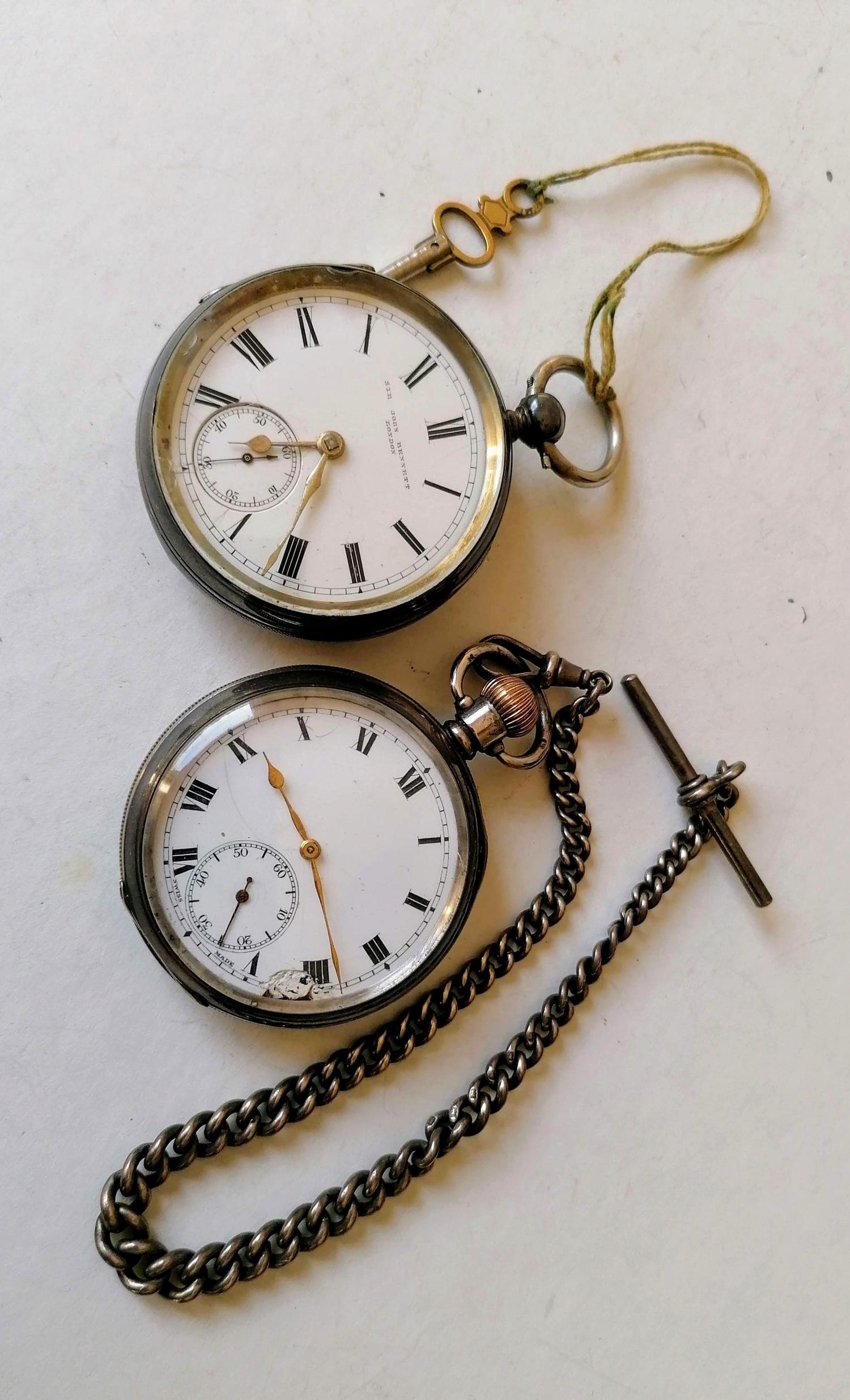 A Victorian silver-cased key-wind pocket watch by John Bennett, Cheapside with Roman numerals,