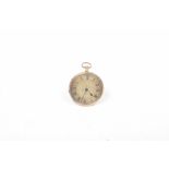 A ladies pocket watch Outer case stamped 18k, inner is plated.