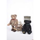A boxed Merrythought SHS 14FST Black Watch bear, no. 154/750 Height 35cm, unboxed Hermann brown