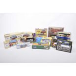 Thirteen boxed diecast buses, coaches and trams Of which eleven are Corgi.