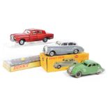 Three Dinky diecast vehicles Comprising boxed no. 158 Rolls Royce Silver Shadow - metallic red,