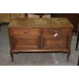 An early 20th Century mahogany wash stand With an arrangement of two drawers, two cupboard doors