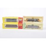 Four boxed Minitrix N gauge diesel locomotives Comprising 47487 Intercity locomotive, 47361 Wilton